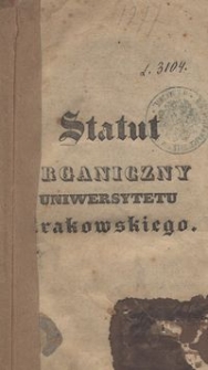 Statut organiczny Uniwersytetu Krakowskiego