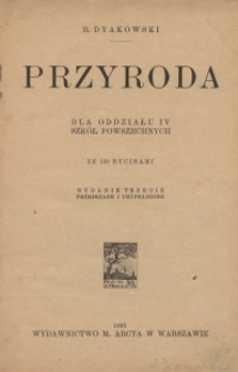 Przyroda : dla oddziału IV szkół powszechnych