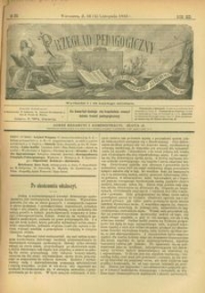 Przegląd Pedagogiczny : czasopismo poświęcone wychowaniu szkolnemu i domowemu. [Rok 1893]. R. 12, Nr 22
