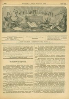 Przegląd Pedagogiczny : czasopismo poświęcone wychowaniu szkolnemu i domowemu. [Rok 1894]. R. 13, Nr 18
