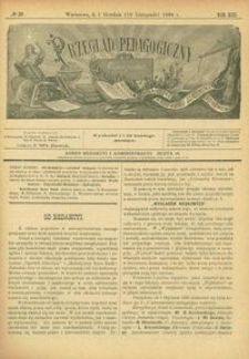 Przegląd Pedagogiczny : czasopismo poświęcone wychowaniu szkolnemu i domowemu. [Rok 1894]. R. 13, Nr 23