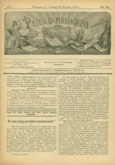 Przegląd Pedagogiczny : czasopismo poświęcone wychowaniu szkolnemu i domowemu. [Rok 1895]. R. 14, Nr 3