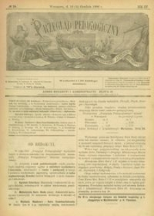 Przegląd Pedagogiczny : czasopismo poświęcone wychowaniu szkolnemu i domowemu. [Rok 1896]. R. 15, Nr 24