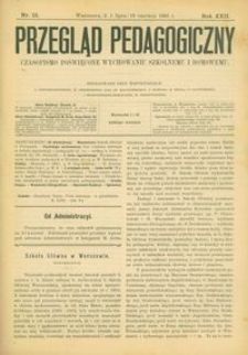 Przegląd Pedagogiczny : czasopismo poświęcone wychowaniu szkolnemu i domowemu. [Rok 1903]. R. 22, Nr 13