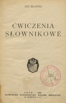 Ćwiczenia słownikowe