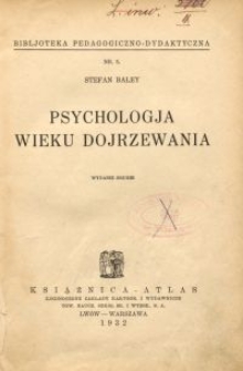 Psychologja wieku dojrzewania