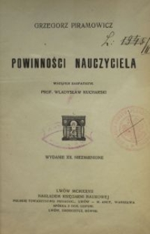 Powinności nauczyciela