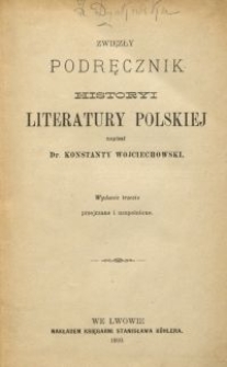 Zwięzły podręcznik historji literatury polskiej