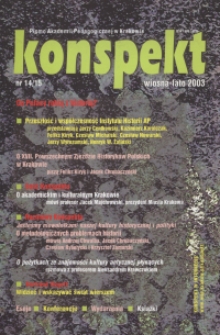 Konspekt : pismo Akademii Pedagogicznej w Krakowie. Nr 14-15/2003 (14-15)
