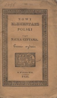 Nowy elementarz polski czyli Nauka czytania