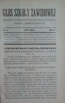 Głos Szkoły Zawodowej : organ Stowarzyszenia Nauczycieli Szkół Zawodowych. R. 4, Nr 2