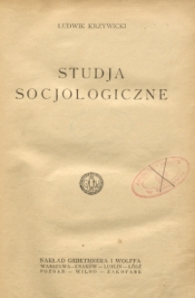 Studja socjologiczne