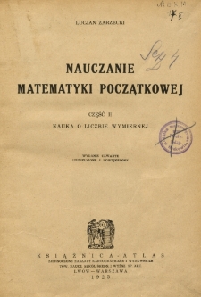 Nauczanie matematyki początkowej. Cz. 2, Nauka o liczbie wymiernej