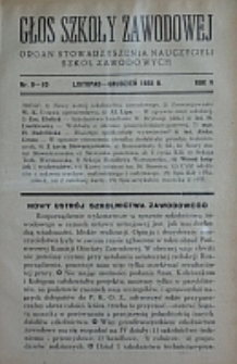 Głos Szkoły Zawodowej : organ Stowarzyszenia Nauczycieli Szkół Zawodowych. R. 5, Nr 9-10