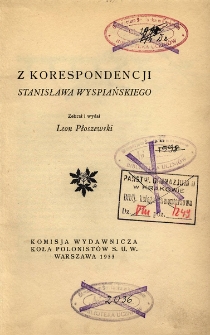 Z korespondencji Stanisława Wyspiańskiego