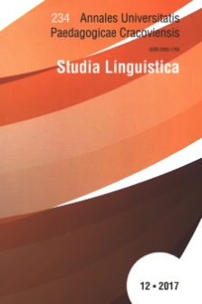 Annales Universitatis Paedagogicae Cracoviensis 234. Studia Linguistica 12