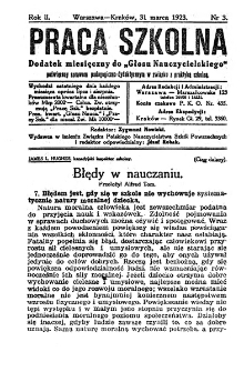 Praca Szkolna. Rok II. Nr 3 (1923)