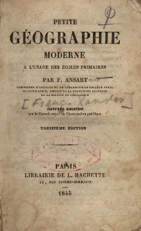 Petite géographie moderne: à l'usage des écoles primaires