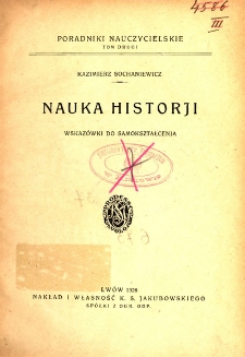 Nauka historj. Wskazówki do samokształcenia