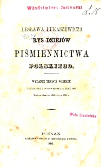 Rys dziejów piśmiennictwa polskiego