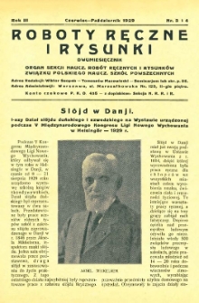 Roboty Ręczne i Rysunki. 1929, nr 3-4