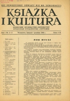 Książka i Kultura. 1945, nr 2-3