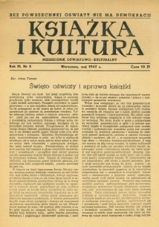 Książka i Kultura. 1947, nr 5