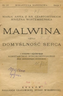 Malwina czyli Domyślność serca