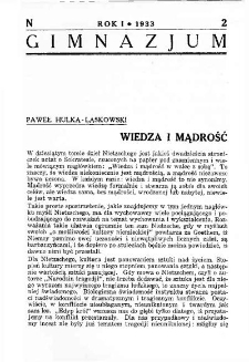 Gimnazjum. 1933, nr 2