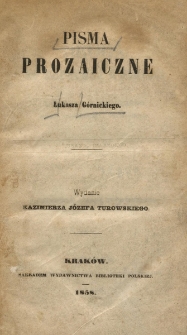 Pisma prozaiczne Łukasza Górnickiego