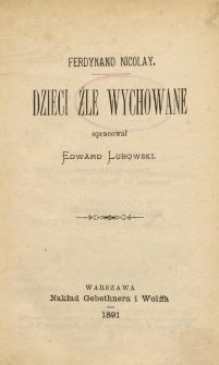 Dzieci źle wychowane