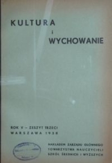 Kultura i Wychowanie. R. 5, z. 3