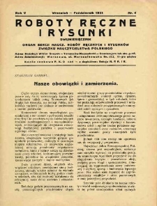 Roboty Ręczne i Rysunki. 1931, nr 4