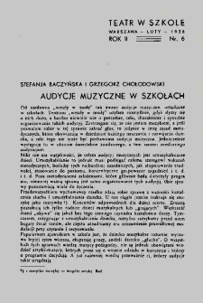 Teatr w Szkole : miesięcznik Związku Nauczycielstwa Polskiego, 1936, nr 6