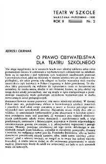 Teatr w Szkole : miesięcznik Związku Nauczycielstwa Polskiego, 1935, nr 2