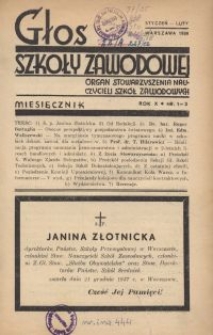 Głos Szkoły Zawodowej : organ Stowarzyszenia Nauczycieli Szkół Zawodowych. R. 10, Nr 1-2