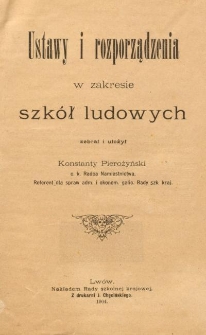 Ustawy i rozporządzenia w zakresie szkół ludowych