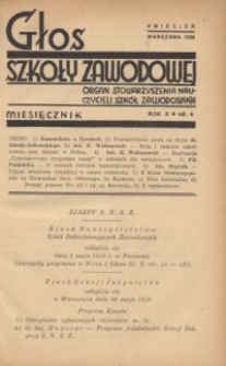 Głos Szkoły Zawodowej : organ Stowarzyszenia Nauczycieli Szkół Zawodowych. R. 10, Nr 4