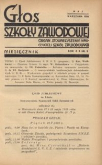 Głos Szkoły Zawodowej : organ Stowarzyszenia Nauczycieli Szkół Zawodowych. R. 10, Nr 5