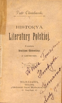 Historya literatury polskiej : (z ilustracyami). T. 3