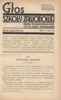 Głos Szkoły Zawodowej : organ Stowarzyszenia Nauczycieli Szkół Zawodowych. R. 10, Nr 7-8