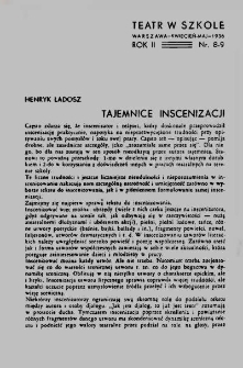 Teatr w Szkole : miesięcznik Związku Nauczycielstwa Polskiego, 1936, nr 8-9
