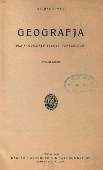 Geografja : dla VI oddziału szkoły powszechnej