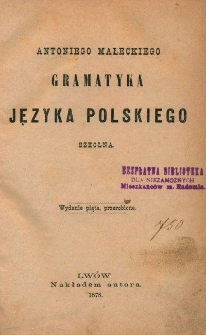 Gramatyka języka polskiego : szkolna