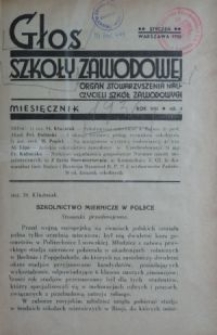 Głos Szkoły Zawodowej : organ Stowarzyszenia Nauczycieli Szkół Zawodowych. R. 8, Nr 1