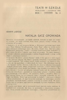 Teatr w Szkole : miesięcznik Związku Nauczycielstwa Polskiego, 1934, nr 3