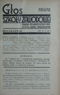 Głos Szkoły Zawodowej : organ Stowarzyszenia Nauczycieli Szkół Zawodowych. R. 8, Nr 2