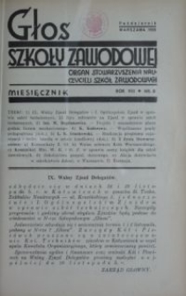 Głos Szkoły Zawodowej : organ Stowarzyszenia Nauczycieli Szkół Zawodowych. R. 8, Nr 8