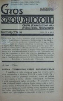 Głos Szkoły Zawodowej : organ Stowarzyszenia Nauczycieli Szkół Zawodowych. R. 7, Nr 3