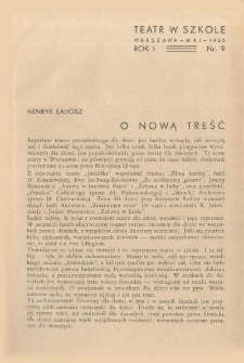 Teatr w Szkole : miesięcznik Związku Nauczycielstwa Polskiego, 1935, nr 9